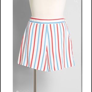 NWT ModCloth x Barbie Made‎ in the U.S.A. Striped Shorts